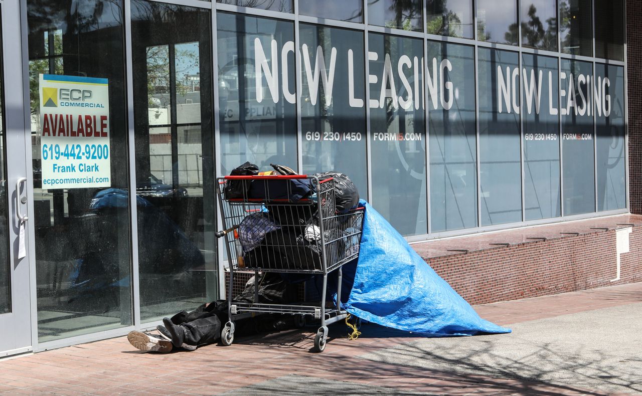 From 2016 to 2017, the number of people living in tents and hand-built structures in downtown San Diego increased by 104 percent.