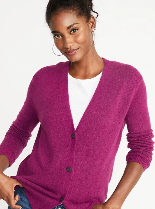 v neck cardigan sweater