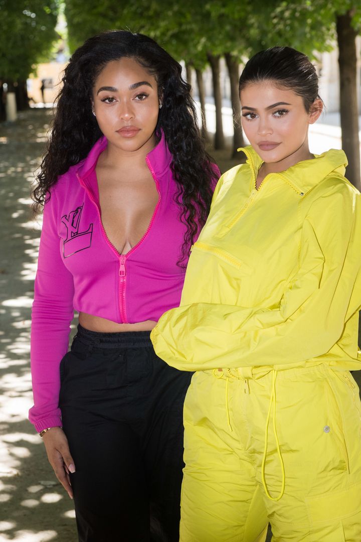 Jordyn Woods and Kylie Jenner attend the Louis Vuitton Menswear Spring/Summer 2019 show as part of Paris Fashion Week on June 21, 2018 in Paris, France. (Photo by Pascal Le Segretain/Getty Images)