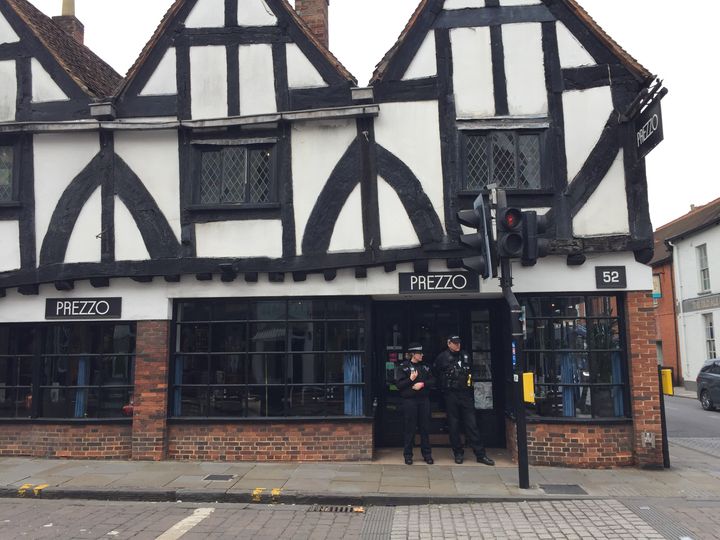 The Prezzo restaurant in Salisbury was one of the sites decontaminated.