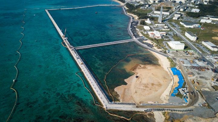 県民投票で埋め立ての是非が問われたの辺野古の新基地建設予定地＝沖縄県名護市