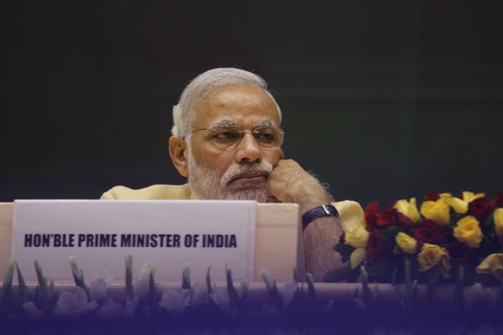 Prime Minister Narendra Modi at the launch of the National Skill Development Mission on July 15, 2015 in New Delhi, India.