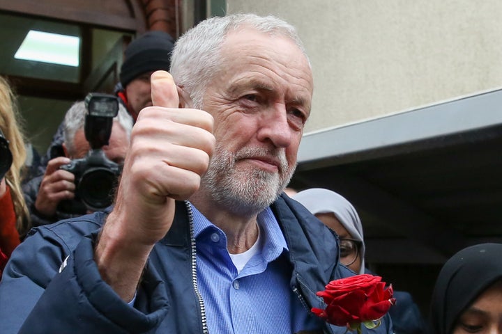 Jeremy Corbyn was egged during a visit to a north London mosque