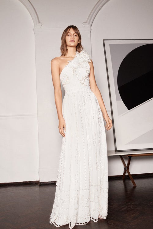 knee length dresses for ladies Whistles White Scarlet Open Back Wedding Dress main image 0