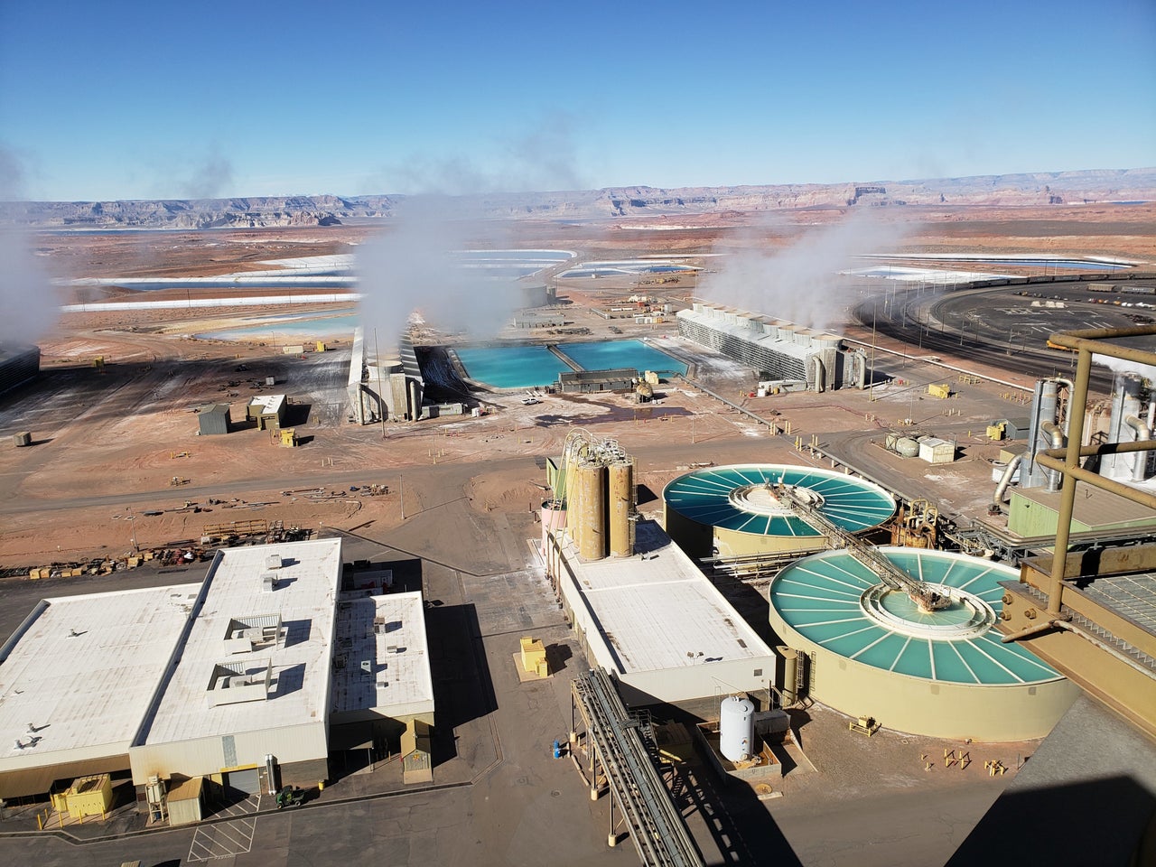 Pools adjacent to the Navajo Generating Station in northern Arizona.