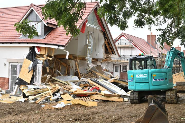 File photo of the properties deliberately damaged by builder Daniel Neagu