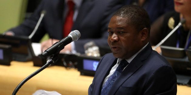 President Filipe Nyusi of Mozambique speaks at a high-level meeting on addressing large movements of refugees and migrants at the United Nations General Assembly in Manhattan, New York, U.S. September 19, 2016. REUTERS/Carlo Allegri