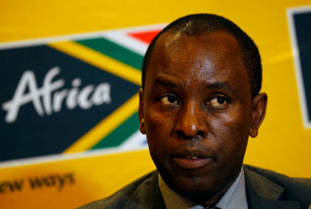 Mosebenzi Zwane, South Africa's Minister of Mineral Resources, speaks at a media briefing at the Investing in African Mining Indaba in Cape Town, February 8, 2016. South Africa's government wants the black economic empowerment legal battle settled outside the courts, Zwane said on Monday, to end uncertainty over a policy meant to spread economic wealth to the black majority. REUTERS/Mike Hutchings