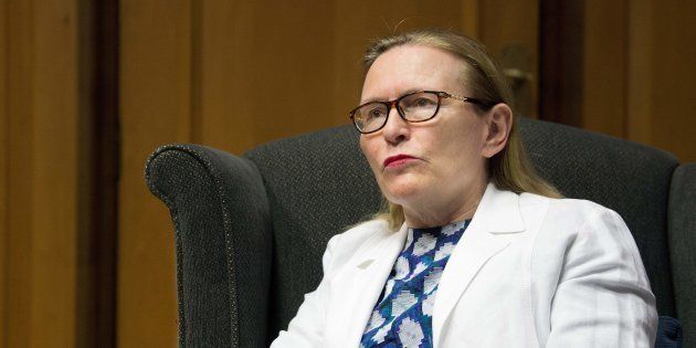 Premier of the Western Cape Province Helen Zille during an interview with AFP in Cape Town on October 17, 2017.