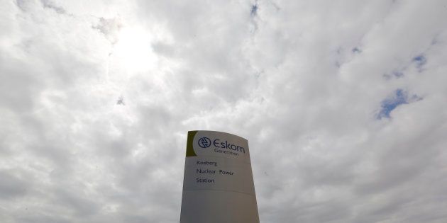 Eskom logo outside Cape Town's Koeberg nuclear power plant. March 20, 2016. REUTERS/Mike Hutchings