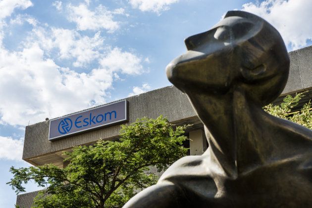 A metal sculpture stands outside the headquarters for Eskom Holdings SOC Ltd.