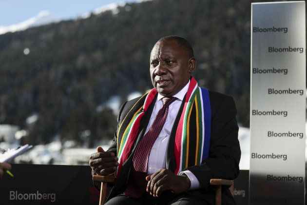 Deputy President Cyril Rampahosa at the World Economic Forum at Davos this week.