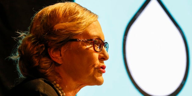 Premier Helen Zille and Democratic Alliance (DA) leader Mmusi Maimane address a crowd at the Joseph Stone Auditorium in Athlone on January 24, 2018 in Cape Town, South Africa.