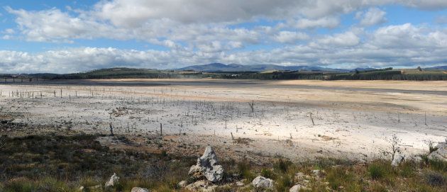 A general view of Theewaterskloof Dam on January 25, 2018 in Villiersdorp, South Africa.