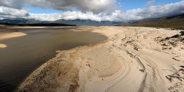 A general view of Theewaterskloof Dam on January 25, 2018 in Villiersdorp, South Africa.