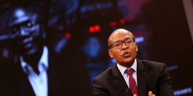 JOHANNESBURG, SOUTH AFRICA AUGUST 30: (SOUTH AFRICA OUT) The New Age and ANN7 proprietor Mzwanele Manyi during the announcement on the shareholding of his company Lodidox on August 30, 2017 in Johannesburg, South Africa. During the live television broadcast, Manyi revealed that he was the sole shareholder in Lodidox the shelf company he bought. (Photo by Gallo Images / The Times / Alon Skuy)