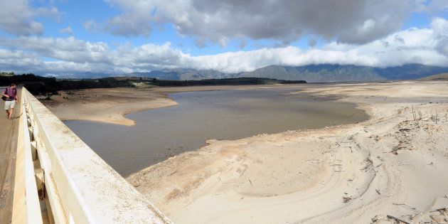 A general view of Theewaterskloof Dam on January 25, 2018 in Villiersdorp, South Africa.