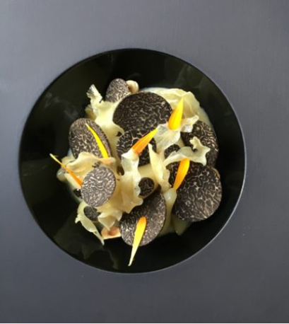 Truffles and Jerusalem artichokes from Restaurant at Waterkloof.