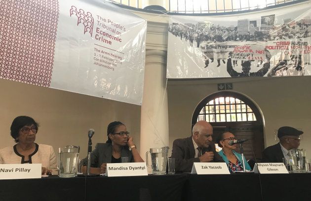 Panel at the People's Tribunal on Economic Crime, Constitution Hill, Johannesburg, 3 February 2018.