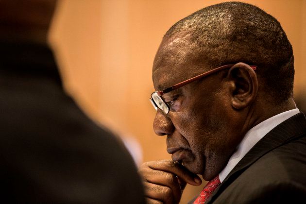 Pensive . . . Deputy President Cyril Ramaphosa before he left for the World Economic Forum in Davos.