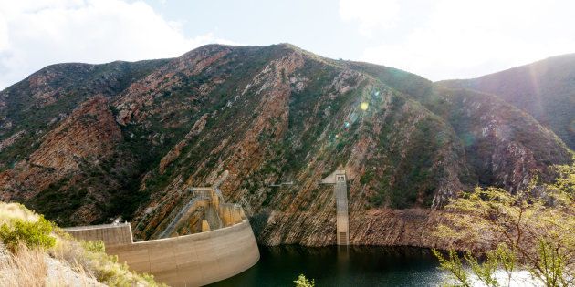 File photo of the Kouga Dam wall, long before the current crisis.