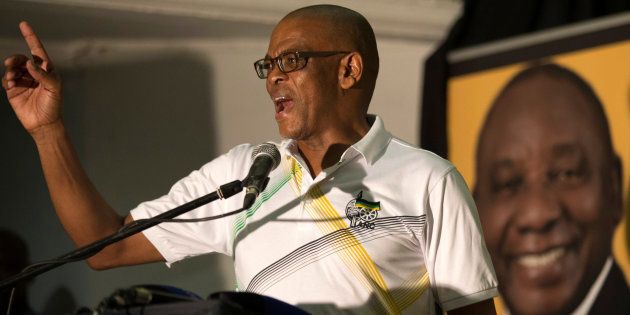 African National Congress Secretary General Ace Magashule speaks during an African National Congress Youth League rally in Pietermaritzburg, South Africa, January 28, 2018.