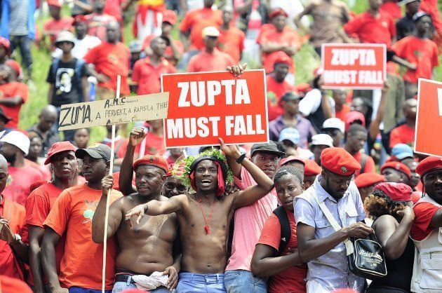 EFF marchers outside the Constitutional Court on February 9, 2016.