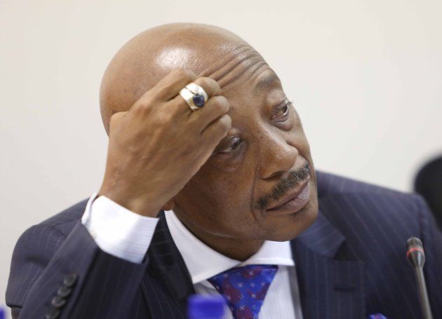 CAPE TOWN, SOUTH AFRICA NOVEMBER 28: (SOUTH AFRICA OUT) South African Revenue Services (SARS) commissioner Tom Moyane during his appearance before Parliaments finance committee on November 28, 2017 in Cape Town, South Africa. Moyane appeared before the committee to present the revenue service's annual report and to field questions about the suspension, investigation and reinstatement of Jonas Makwakwa. (Photo by Gallo Images / The Times / Esa Alexander)