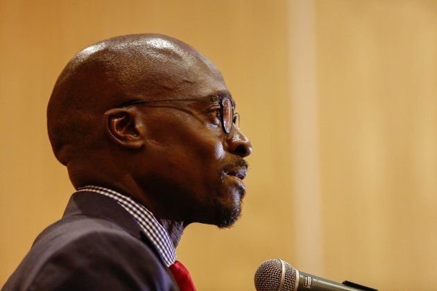 JOHANNESBURG, SOUTH AFRICA JANUARY 18: (SOUTH AFRICA OUT): Finance Minister Malusi Gigaba during a pre-World Economic Forum (WEF) breakfast briefing on January 18, 2018 in Johannesburg, South Africa. Ramaphosa, who will be accompanied by Finance Minister Malusi Gigaba at the WEF in Davos, said Team SA is hoping to woo investors with the message that South Africa is serious about rooting out corruption, and that renewal is taking place in the country. (Photo by Moeletsi Mabe/Sunday Times/Gallo Images/Getty Images)