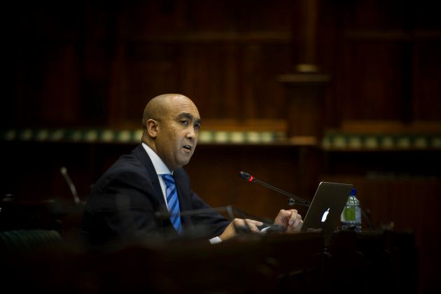 CAPE TOWN, SOUTH AFRICA NOVEMBER 04: (SOUTH AFRICA OUT): The National Prosecuting Authority (NPA) boss advocate Shaun Abrahams during his appearance before The Portfolio Committee on Justice and Correctional Services in Parliament on November 04, 2016 in Cape Town, South Africa. Abrahams was grilled for several hours over the NPAs controversial decision to prosecute Finance Minister Pravin Gordhan and former SA Revenue Service employees, Oupa Magashula and Ivan Pillay, and his subsequent announcement that fraud charges had been dropped. (Photo by Jaco Marais/Foto24/Gallo Images/Getty Images)