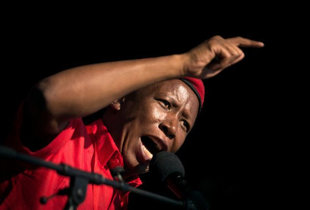 Leader of the South African radical-left opposition party Economic Freedom Fighters (EFF), Julius Malema.