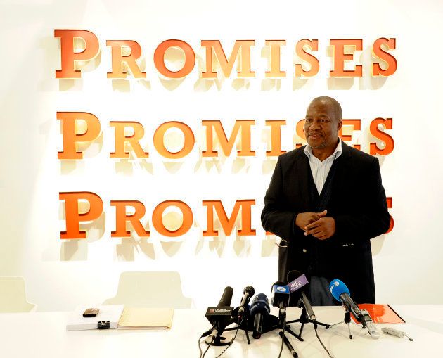 South Africa's ruling African National Congress (ANC) spokesman Jackson Mthembu gives a press conference on May 30, 2012 in Johannesburg.