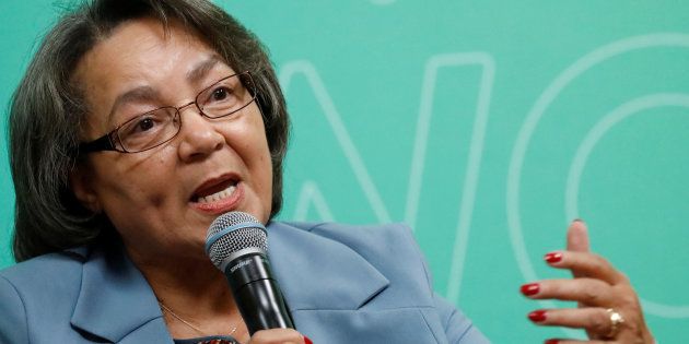 Cape Town mayor Patricia de Lille speaks during the C40 Cities Women4Climate event in New York City, March 15, 2017.