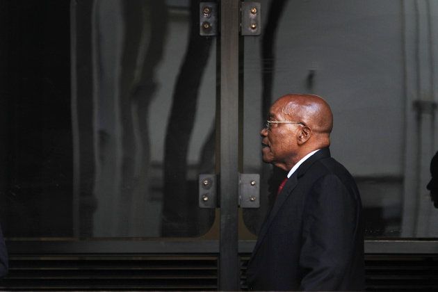 Jacob Zuma arrives at the KwaZulu-Natal High Court in Durban.