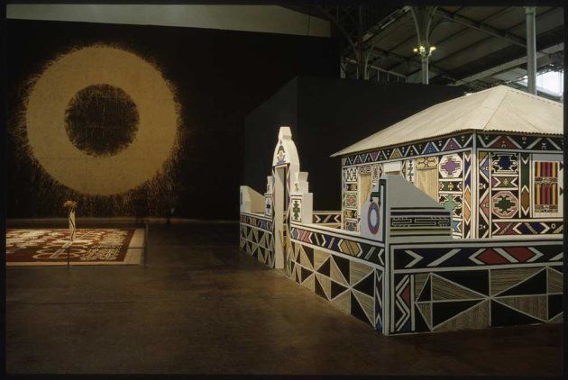 In 1989 Mahlangu was asked to exhibit at Magiciens de la terre, a landmark exhibition held at Paris' Centre Georges Pompidou — her first major international exhibition.