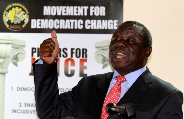Zimbabwe's former opposition party Movement For Democratic Change (MDC) leader Morgan Tsvangirai addresses a news conference in Harare September 18, 2013.