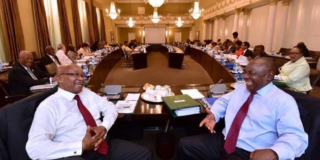 The last Cabinet meeting under former president Jacob Zuma last week. Deputy President Cyril Ramaphosa will have to make judicious changes to the executive.