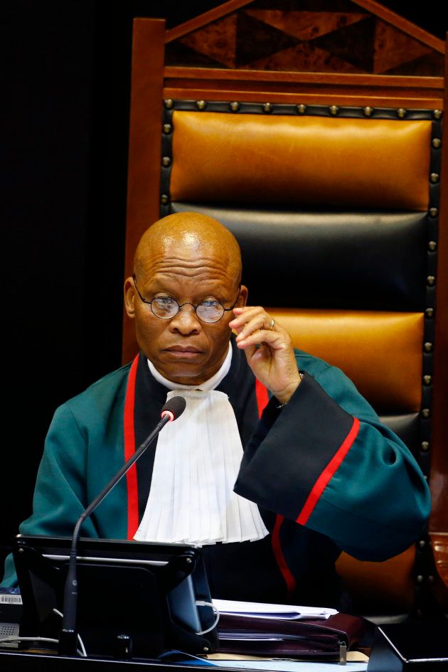 Chief Justice Mogoeng Mogoeng in the speaker's chair during the election of President Cyril Ramaphosa.