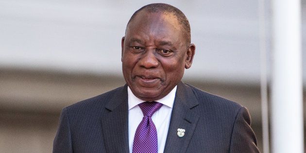 President Cyril Ramaphosa arrives to deliver his State of the Nation address at Parliament in Cape Town, South Africa, February 16, 2018.