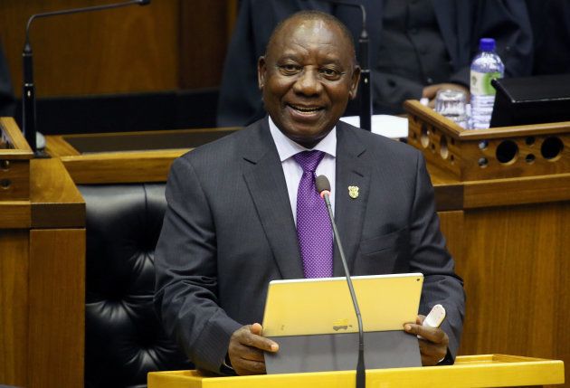 President Cyril Ramaphosa delivers his State of the Nation address at Parliament in Cape Town, South Africa, February 16, 2018. REUTERS/Ruvan Boshoff/Pool