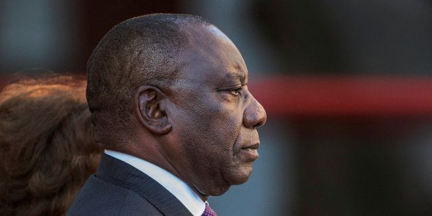 President Cyril Ramaphosa arrives to deliver his state of the nation address at Parliament in Cape Town, South Africa, February 16, 2018.