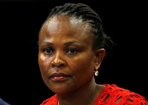 Public protector Busisiwe Mkhwebane listens during a briefing in Parliament in Cape Town. October 19, 2016. REUTERS/Mike Hutchings