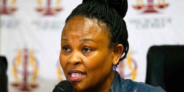 South Africa's Public Protector Busisiwe Mkhwebane speaks to journalists during a press briefing where she released reports on various investigations on June 19, 2017, in Pretoria.