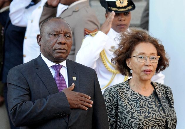 President Cyril Ramaphosa, accompanied by his wife Tshepo Motsepe, arrives to deliver his State of the Nation address at Parliament in Cape Town, South Africa.