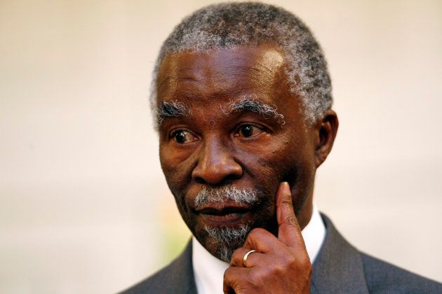 Former President Thabo Mbeki ponders a point in this November 7, 2007.