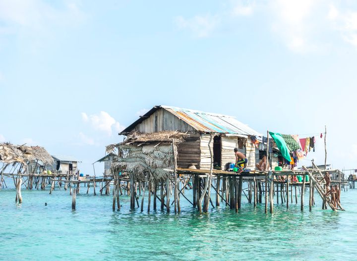 The Bajau people live on stilts in the middle of the sea.
