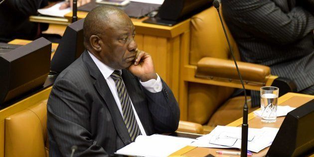 President Cyril Ramaphosa during the debate on his state of the nation address at the National Assembly on Monday at Parliament.
