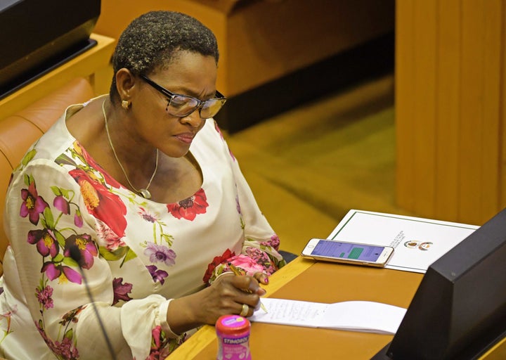 A keeper in Cabinet? Bathabile Dlamini, minister of social development, in the National Assembly on Monday.