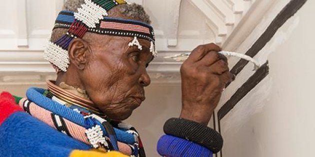 Renowned Ndebele artist Esther Mahlangu.