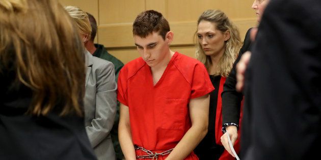 Nikolas Cruz appears in court before Judge Elizabeth Scherer on Monday, Feb. 19, 2018. Cruz is facing 17 charges of premeditated murder in the mass shooting at Marjory Stoneman Douglas High School in Parkland, Florida.